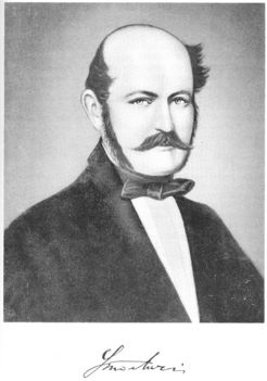 Ignaz Semmelweis 1857 aláirásával