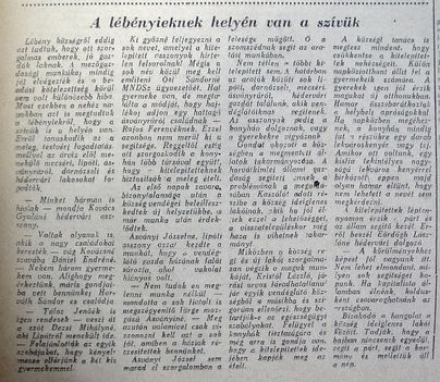 A lébényieknek helyén van a szívük. Győr-Sopronmegyei Hírlap1954.07.24. 2
