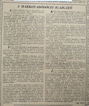 A markotai igazgató, Győr-Sopronmegyei Hírlap, 1956.06.03. 3.o.