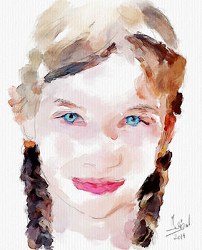 Digitális akvarell - Orosz kislány