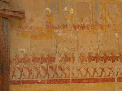 Hatsepszut punti expediciójának képe a templom falain