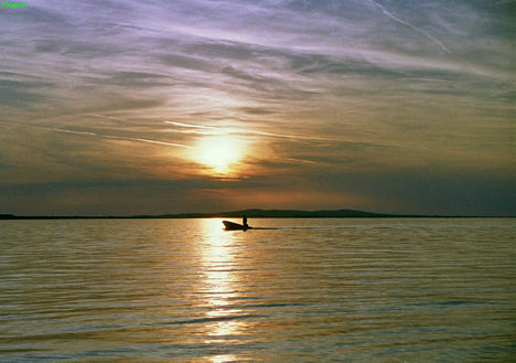 Horgász a naplementében