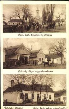 Püski község 1923-ban feladott képeslapon