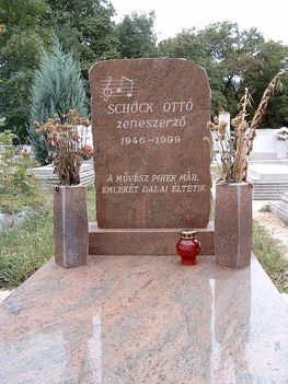 Schöck Ottó  zenész és zeneszerző sírja az Óbudai Temetőben