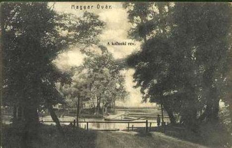 Kálnoki rév a Mosoni-Dunán 1907-ben feladott képeslapon