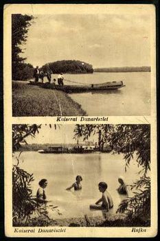 Rajka, Kaiserai  Duna részlet régi képeslapon