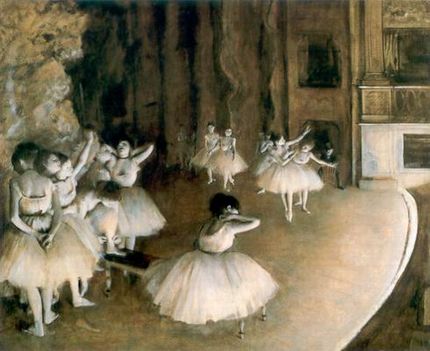 Degas -Balettpróba a színpadon