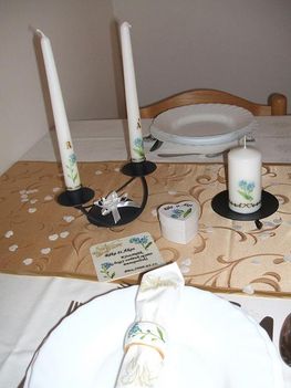 esküvői asztal dekor  1-es