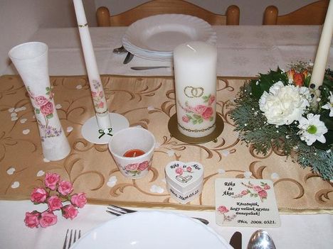Esküvői asztaldekoráció 2