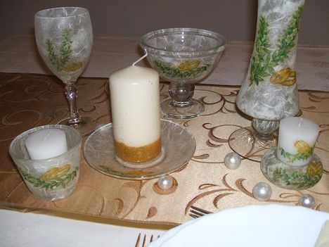 Esküvői asztaldekoráció 6