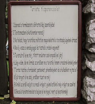 Turista tízparancsolat