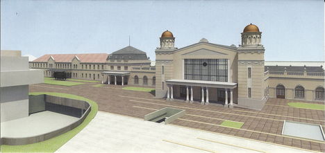 A Békéscsabai Vasútállomás és környéke 2014-es felújításának látványképe!