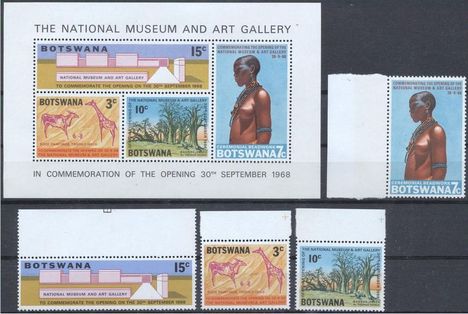 Botswana - 1968 Nemzeti és Müvészeti múzeum