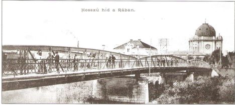 Hosszú híd a Rábán, 1892.