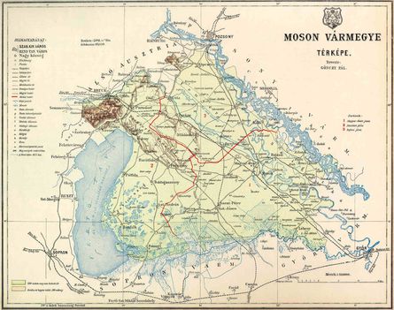 Moson vármegye 1875-ben a Duna szabályozása előtt