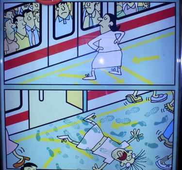 Szingapúri metró - Ennél szemléletesebb utastájékoztató tábla nem létezik
