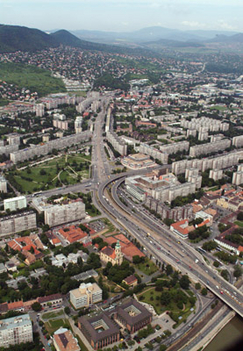 Flórán tér és környéke - légifotó