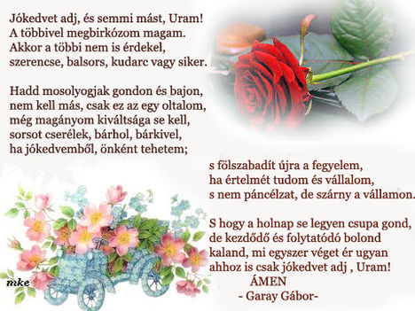 JÓKEDVET  ADJ  ARAM !