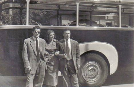 Puskás a feleségével és Bozsik,    1954