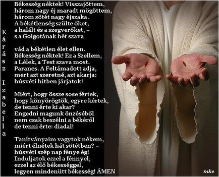 Kárász Izabella : BÉKESSÉG  NÉKTEK !