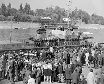 ünnepség a Flottillánál a szovjet hadihajók látogatása alkalmából, 1967.