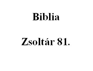 Zsoltár 81. 