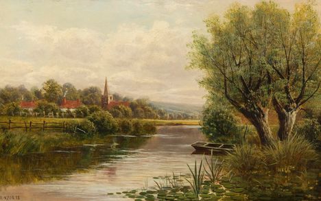 John Atkinson-welsh-river-pejzazh-reka-kartina