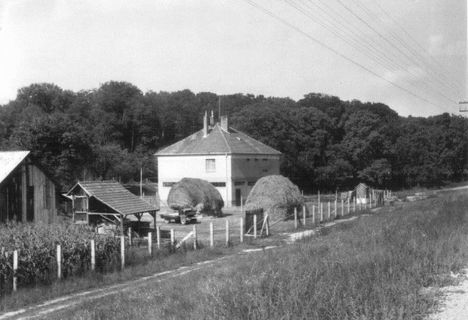 A régi Rajkai gátőrház ( a gátőr Tóth Imre) az 1970-es években