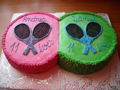 Teniszütő torta
