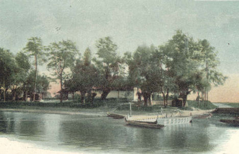 Kálnoki rév a Mosoni-Duna folyón 1900-as évek elején