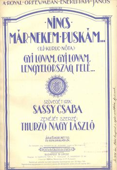 SASSY  CSABA     1884   -  1960 .  -  THURZÓ  NAGY  LÁSZLÓ  1893  -  1982 ..