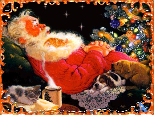 Santa Klaus dreaming-gif