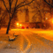 Télen a parkban éjjel-gif