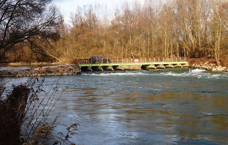Kisbodak, a Szent Kristóf híd 2016 január 16.-án