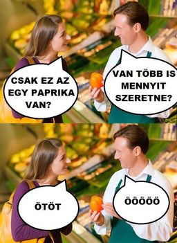 Zöldségesnél!