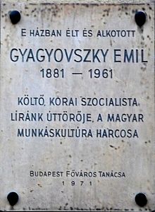 GYAGYOVSZKY  EMIL  1881  -  1961