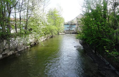 Lajta folyó üzemvízcsatornája a Werkskanal Wasenbruck (A), 2017. április 17.-én 3