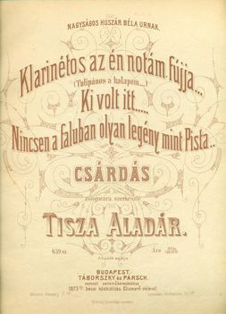 TISZA  ALADÁR  1842  -  1902