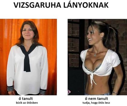 Vizsgaruhák!