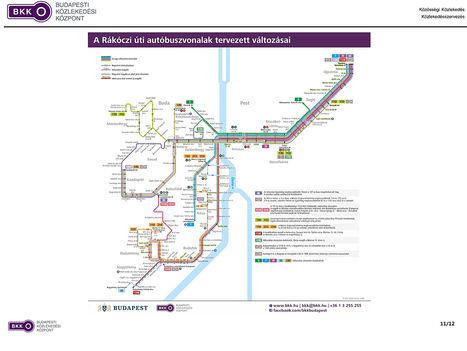 A társadalmi egyeztetés után, június 4-étől életbe lépnek a 4-es metróval kapcsolatos végleges felszíni módosítások - A Rákóczi úti autóbuszvonalak tervezett változásai (bkk.hu)