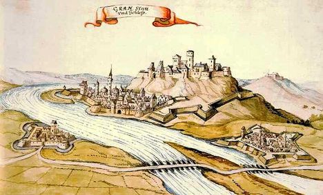 A törökkori Esztergom látképe