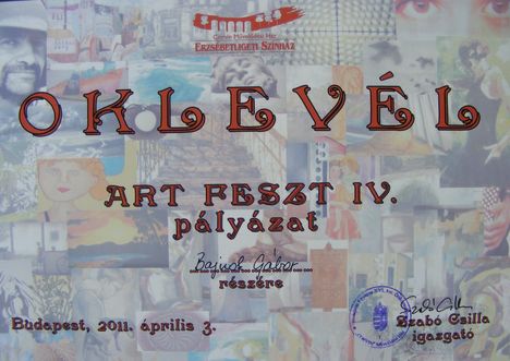 Art Feszt oklevél