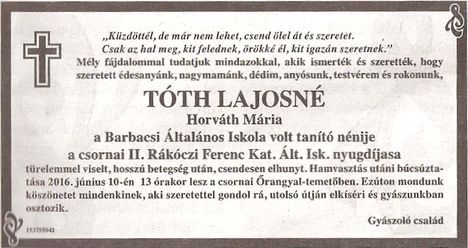 Tóth Lajosné