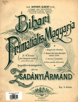 ZSADÁNYI  ARMAND 1890 - 1920