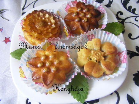 Virágos aranymintás muffinok