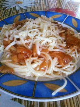 Cukkinis - szójaszoszós spagetti