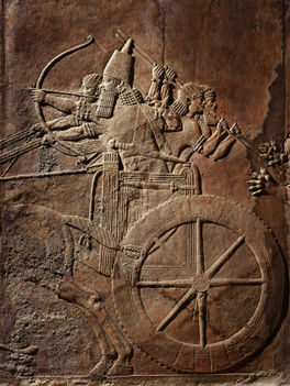 Asurbanipal asszír király a hintaján ie
