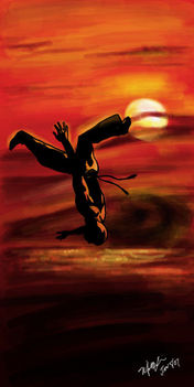 Capoeira_sunset_by_Tsoi