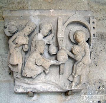 kép_A háromkirályok hódolata, Saint-Lazare d’Autun katedrális (Franciaország)