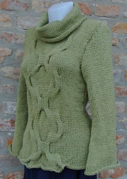 Kézimunkasuli - pasztellzöld kötött pulóver